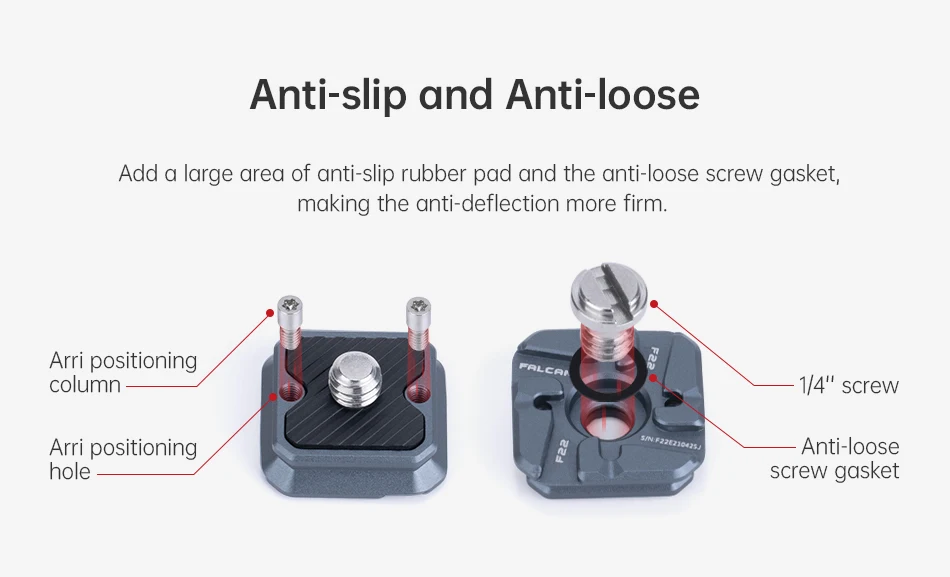Description Picture 5 of itemFALCAM F22 Thread Adapter Kit V2 (Compatible with NATO) F22A4404 Durable Gimbal Camera Accessories for Nikon Iconic Brand