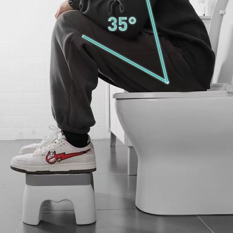 Home Bathroom Plastic Squat Toilet Stool Suitable for The Elderly, Children, and Pregnant Women Office Footstool