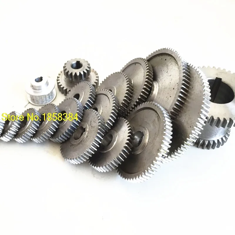 17pcs/set mini lathe gears , Metal Cutting Machine gears , lathe Accessories for 0618 Lathe Fozhu Machine