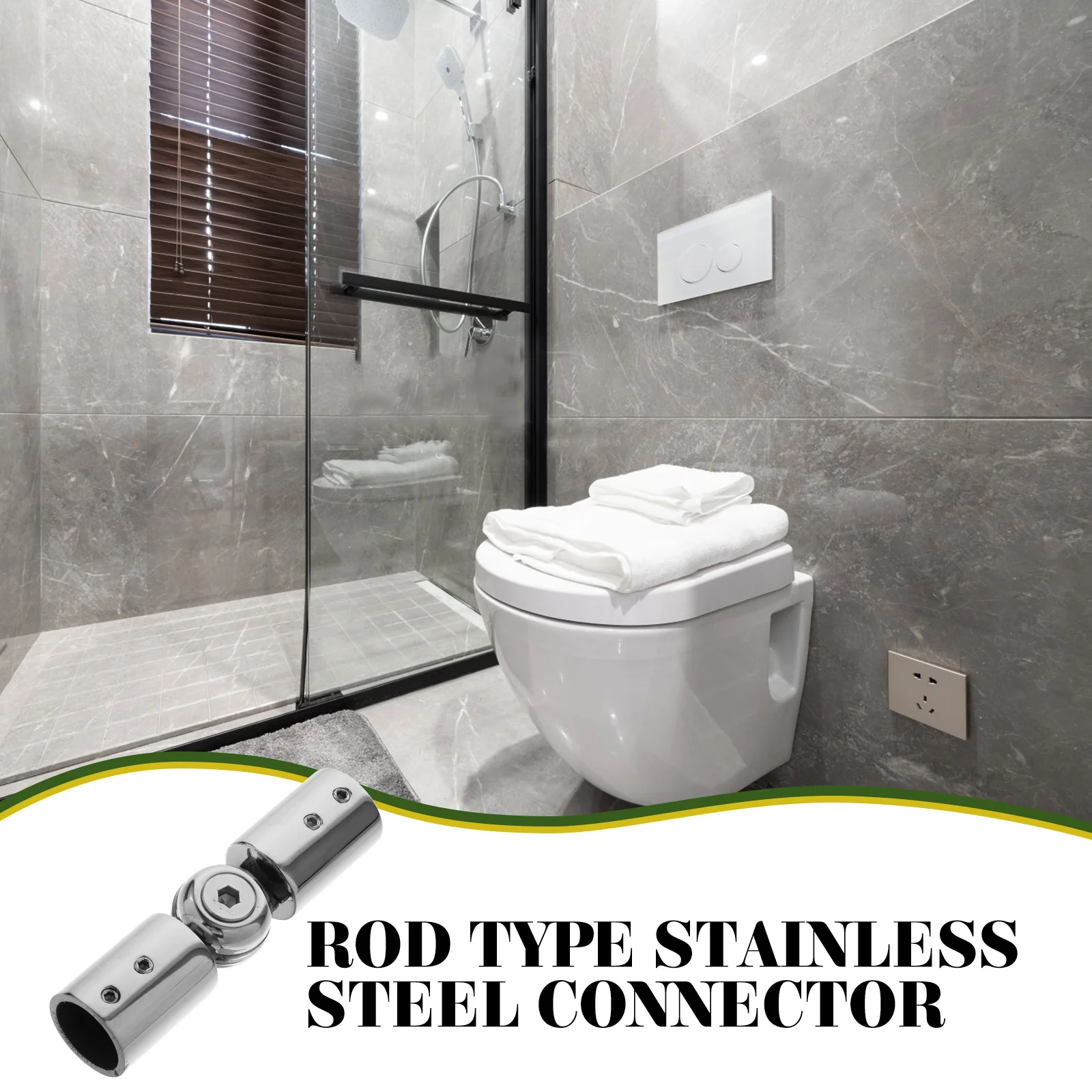 Universal Corner Curtain Rod Connector Elbow Window Rods Curved Shower Adjustable Black Curtains for Connection Hinged 4