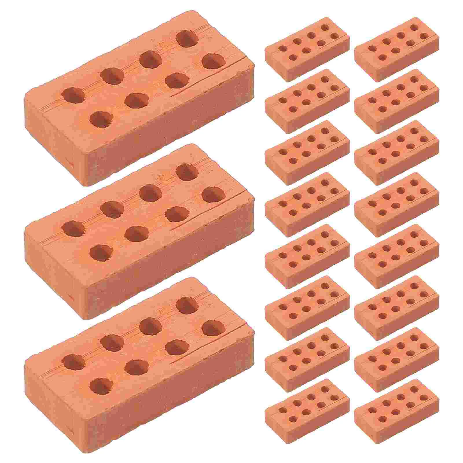 50 Pcs Miniature Bricks Building Model Kits Mini Bricks Sets Cement Blocks Diy Craft Projects Plant Shelves Outdoor Furniture