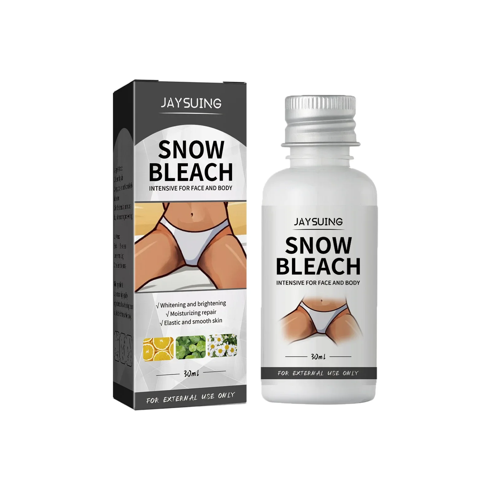 Body Whitening Bleach Cream Brighten Underarm Elbow Knees Joint Removal Intimate Parts Dark Spots Melanin Snow Bleach Cream 30ml 2