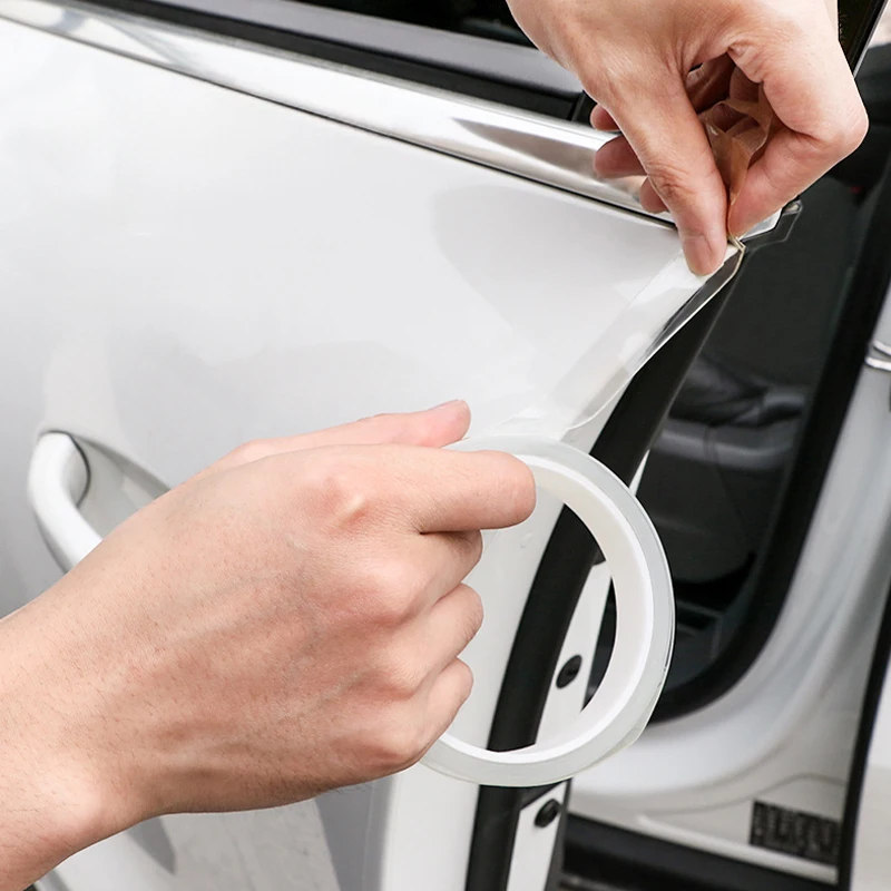 Durable Transparent Carbon Fiber Car Door Edge Guards - Wear and Scratch Resistant