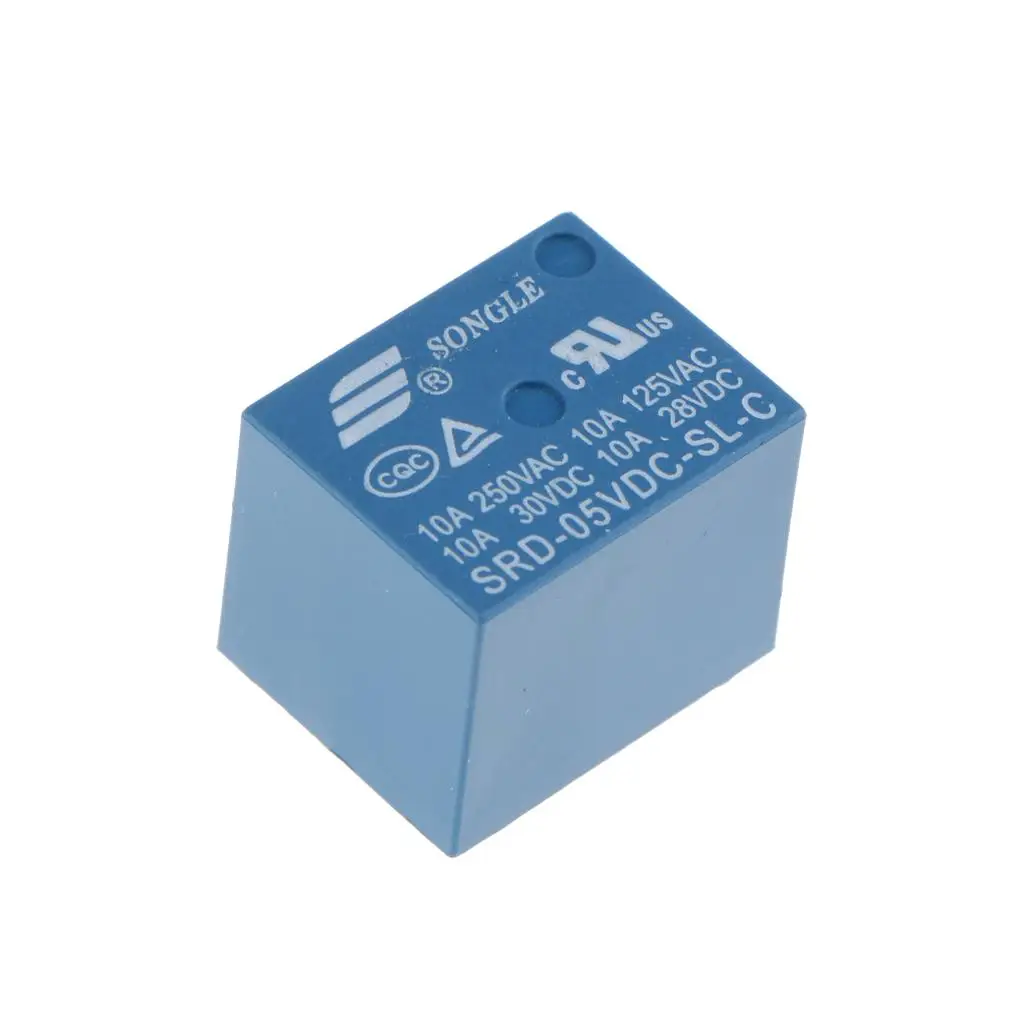 10 Pieces SRD 05VDC SL C 5Pin Power Relay 5V DC SPDT PCB Type Blue 10 Pieces SRD 05VDC SL C 5Pin Power Relay 5V DC SPDT PCB Type Blue
