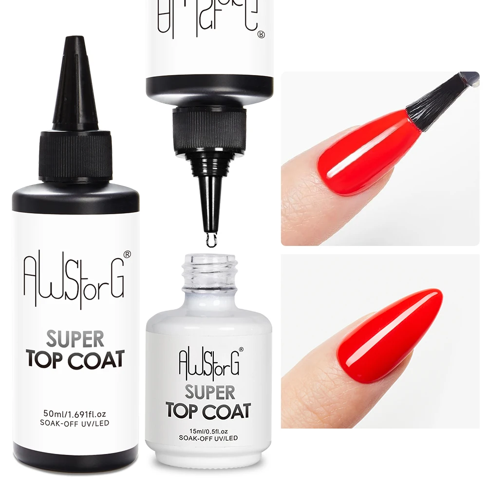 50ml Super Shinny Top Coat Gel Nail Polish Base Gel Matte Top Coat Semi-Permanent Varnish Soak Off Nail Art Functional