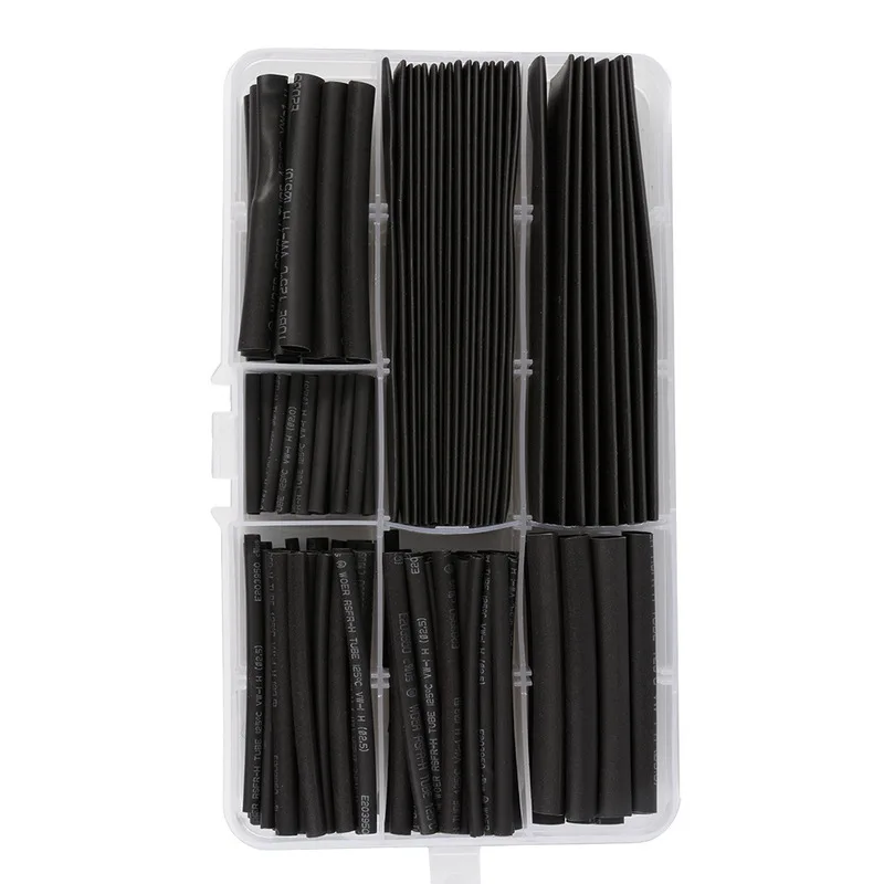 Heat Shrink Tube Kit Electrical Connection Electrical Wire Wrap Cable Waterproof Shrinkage 2:1 Heat Shrink Tubing 127 Pcs