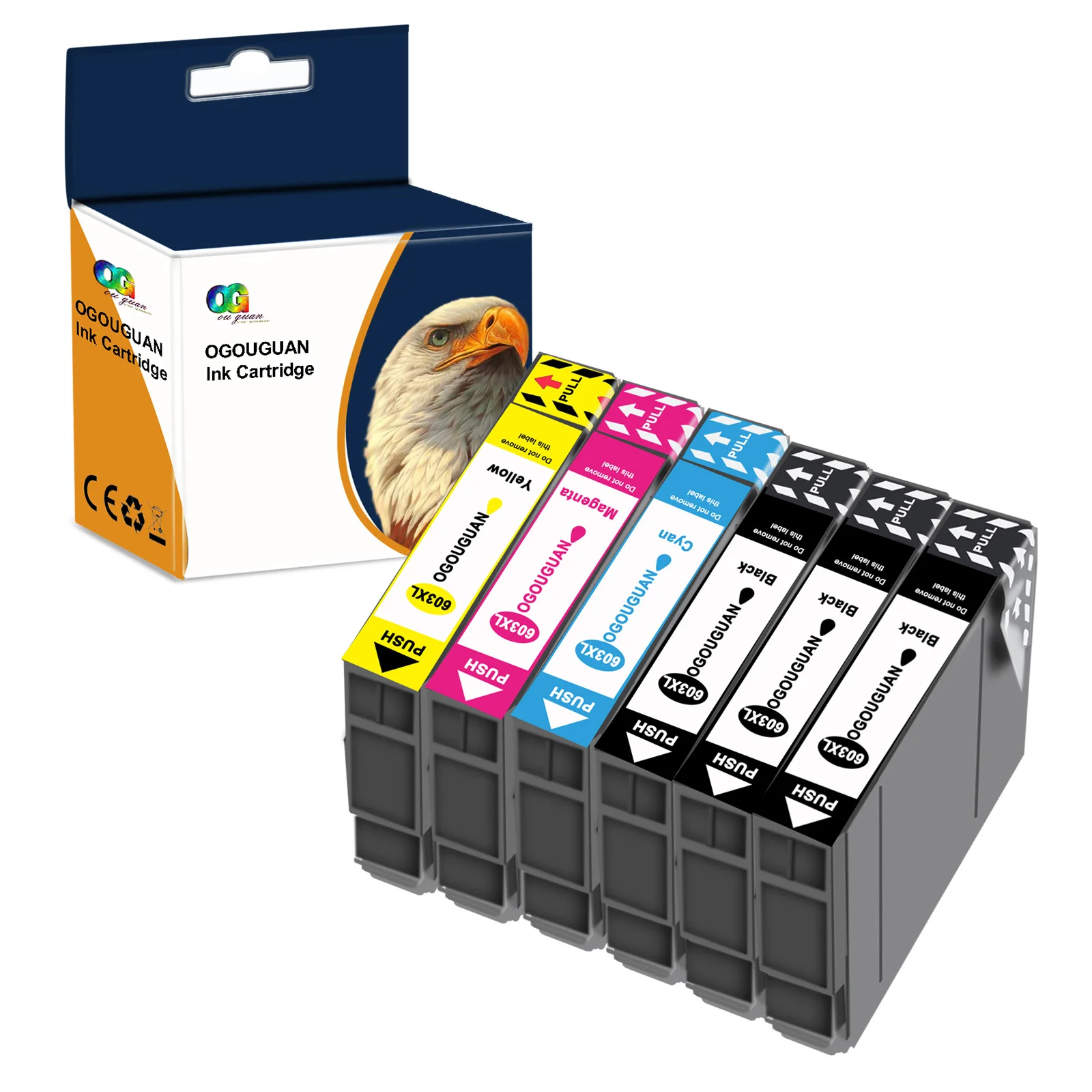6 packs Compatible Ink Cartridge Replacement For Epson 603 603XL for XP