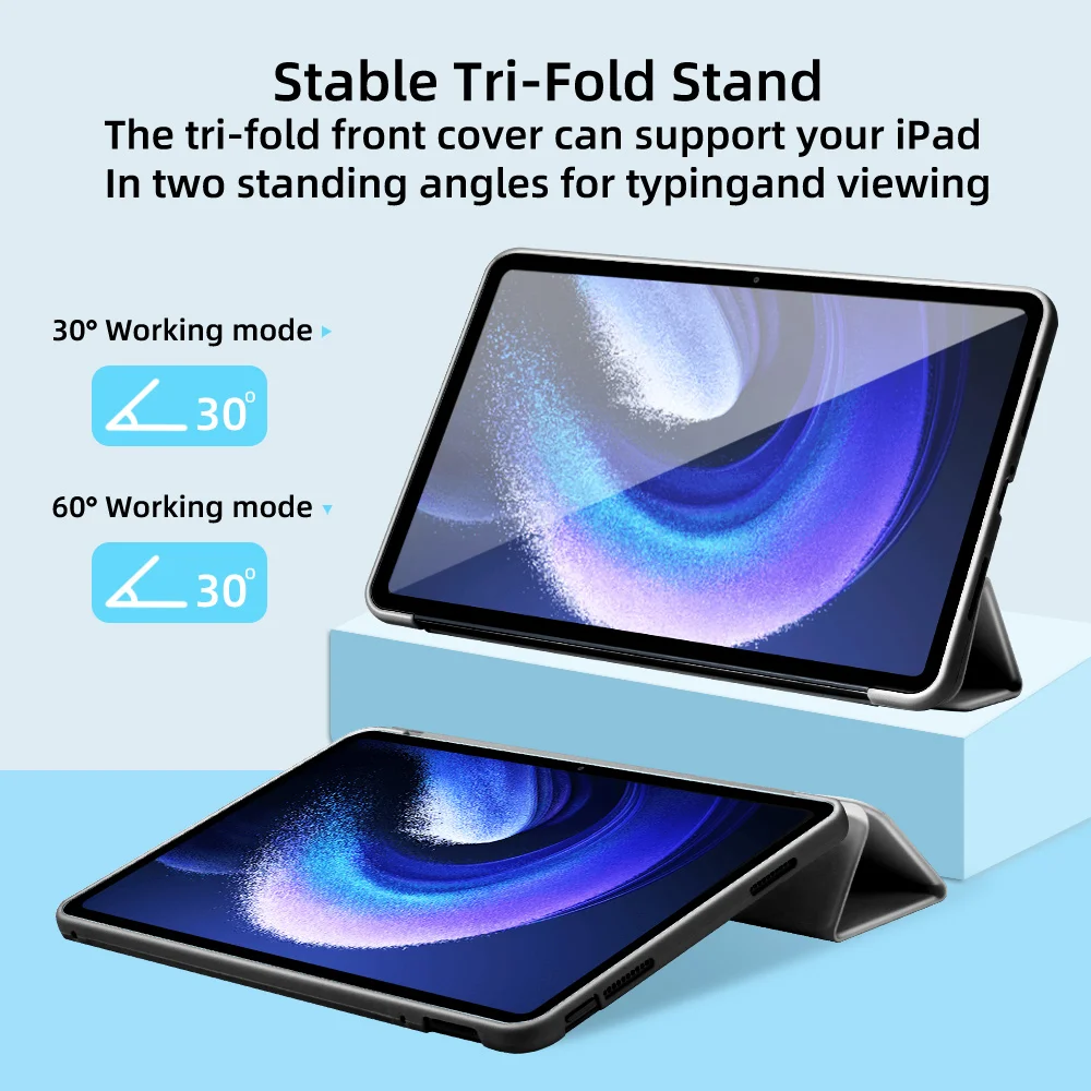 Enhanced Magnetic Charging Tablet Case with Auto Wake Capability - Premium Protective Cover
