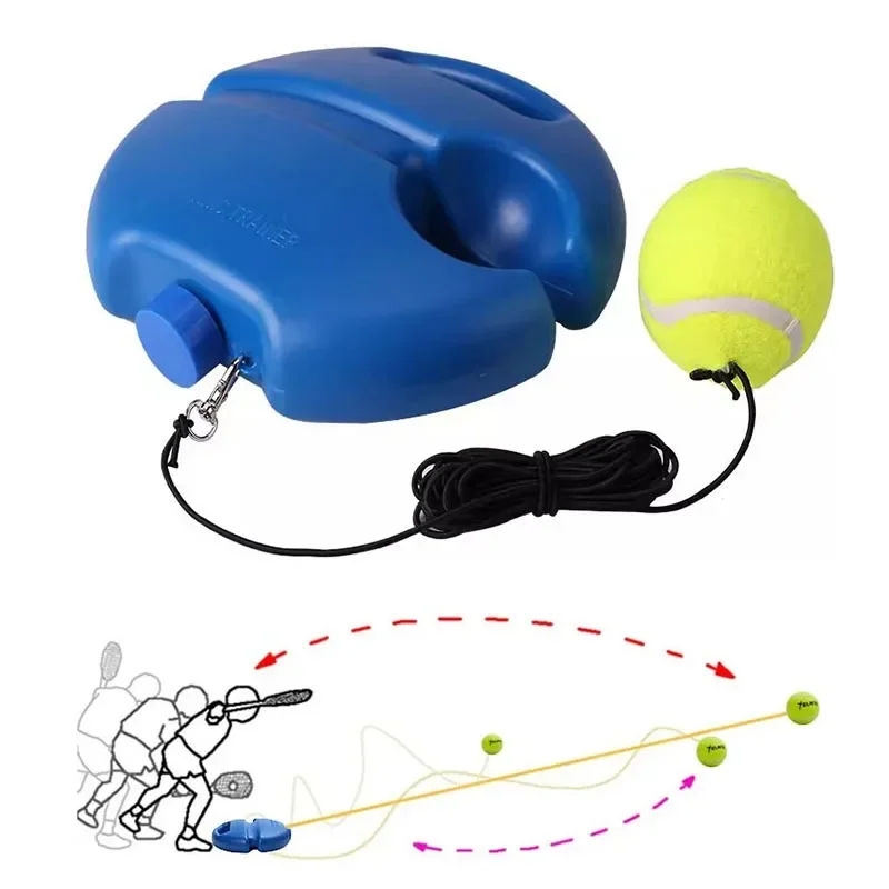 Heavy Duty Tennis Training Aids Base Corda Elastica Ball Tenis Practice Self-Duty Rebound Tennis Trainer Partner Sparring Device