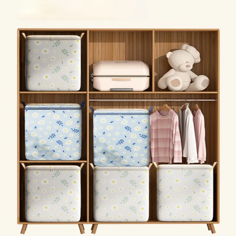 Fabric Storage Bins Large Storage Baskets with Zzipper and Handles Closet Organizer for Clothing Blanket Bedding Comforters 4