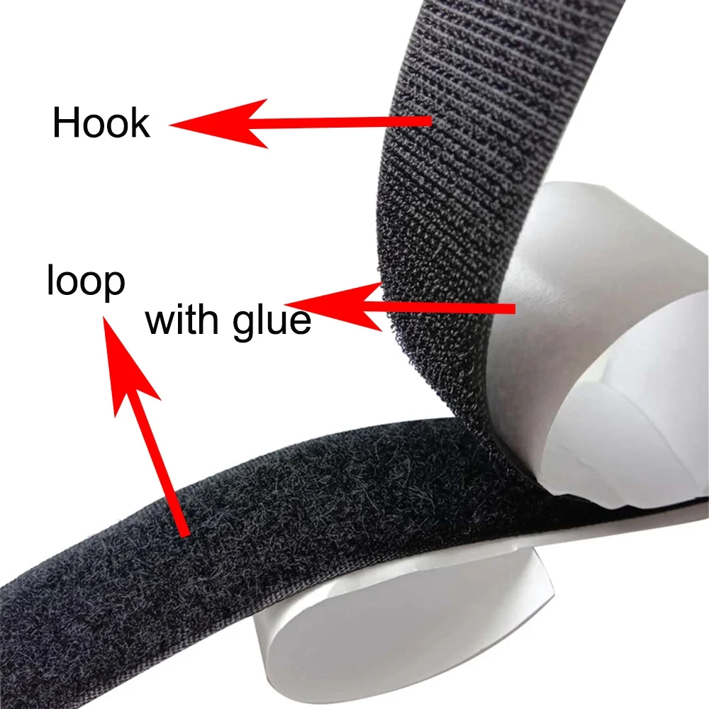 25MLengthHookandLoopTapeSelfAdhesiveStripsSetwithStickyGlue