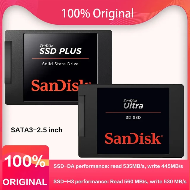 SSD SanDisk Ultra 3D NAND SSD 2,5 250 Go - 4 To SATA III interne