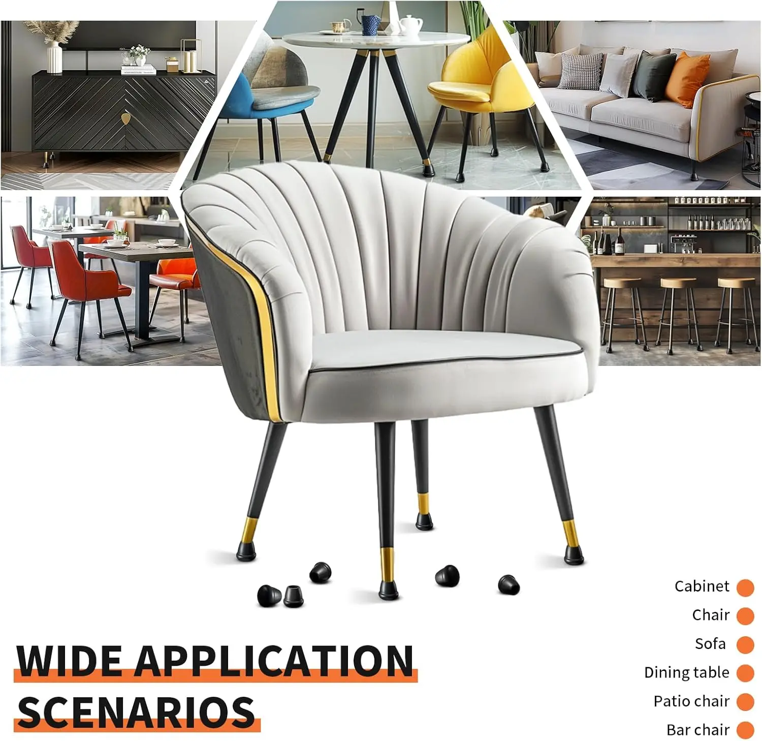 Black Chair Leg Floor Protectors Foot Cover Silicone Furniture Table Feet Protect Hardwood Floor from Scratches Chair Leg Caps Chair Leg Protector Furniture Foot Protector Furniture Leg Pads Furniture Foot Pads Furniture Leg Caps Rubber Furniture Feet Pads