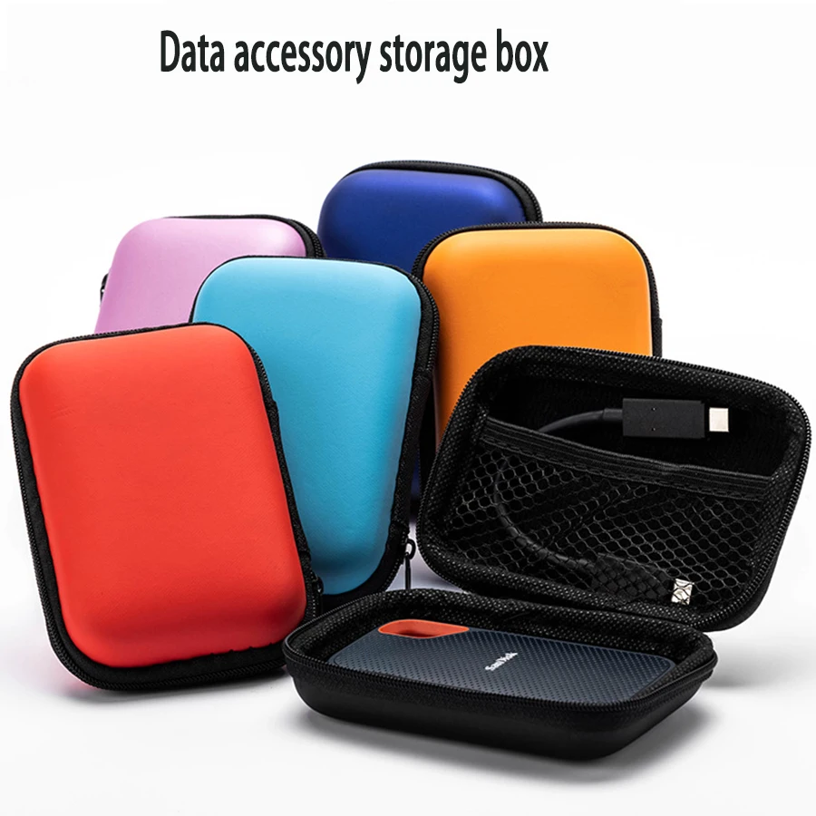 Storage Bag Mini 2.5-inch Hard Drive Storage Bag for Data Cable Headphone Poker Card Collection
