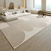 Wabi-sabi Wind Bedroom Decor Plush Carpet Thickened Study Anti-slip Mat Japanese-style Carpets for Living Room Home Striped Rug 4