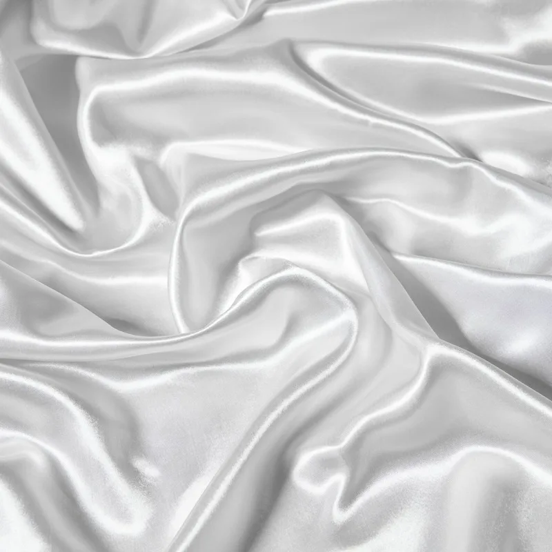 Pure White Satin Frosted Bedsheet, Silk-Like Bedroom Bedspread, Bedding,Fitted Sheet(Excluding Pillowcases)1 Piece 4