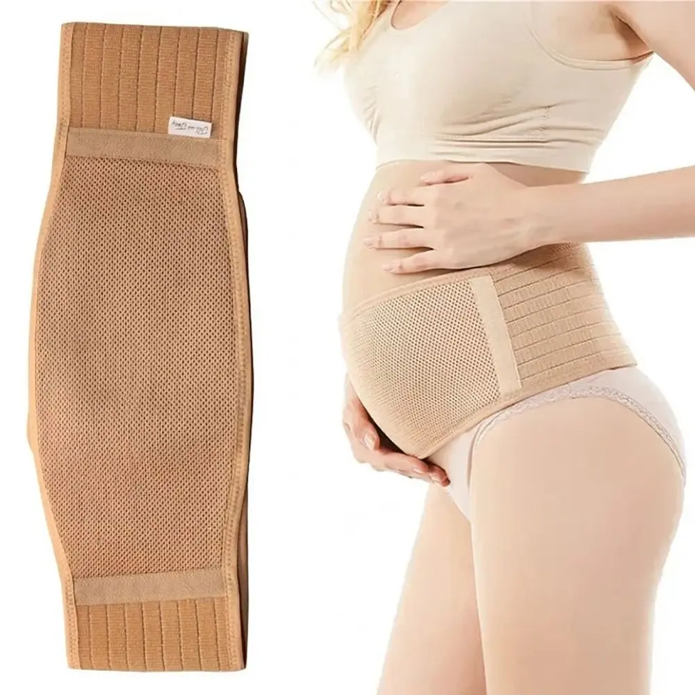 1Pcs Maternity Abdominal Belt Antenatal for Pregnant Women Belly Support Bandage Breathable Khaki