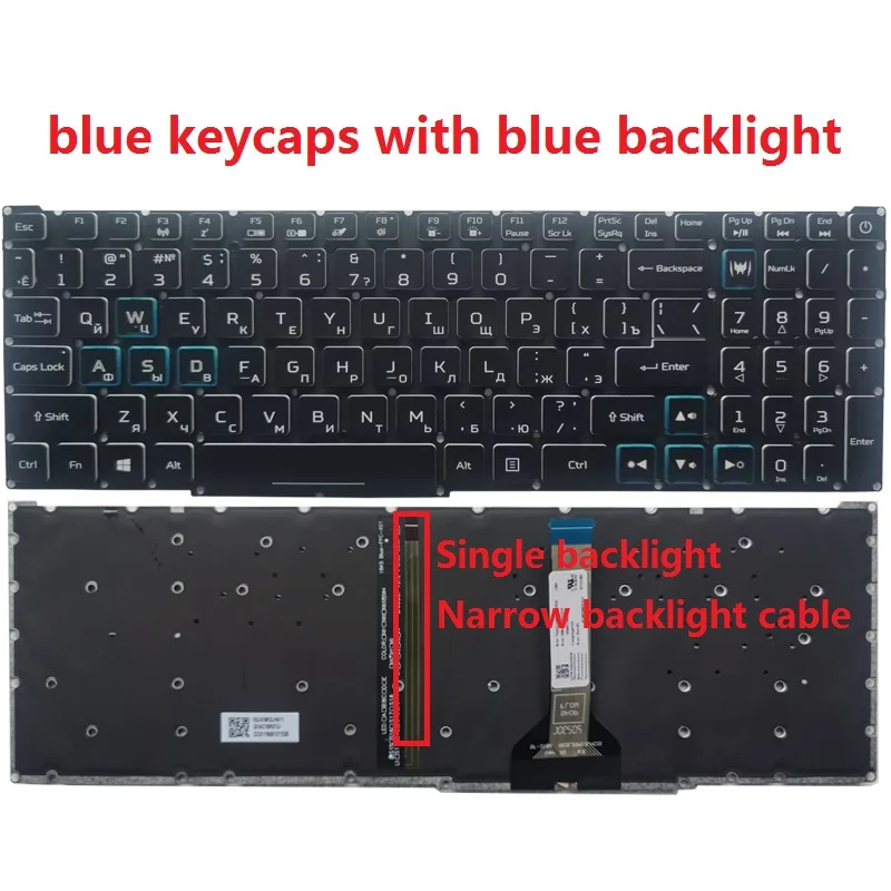 NEW For Acer Nitro 5 AN515-56 AN515-57 AN515-58 AN515-45 Helios 300 PH315-54 N22C1 N20C1 Spain/UK/ Russian laptop keyboard