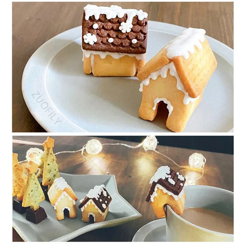 3pcs Christmas Gingerbread House Biscuit Cutter Metal Cookie Pastry Mold  Tool - Cookie Tools - AliExpress