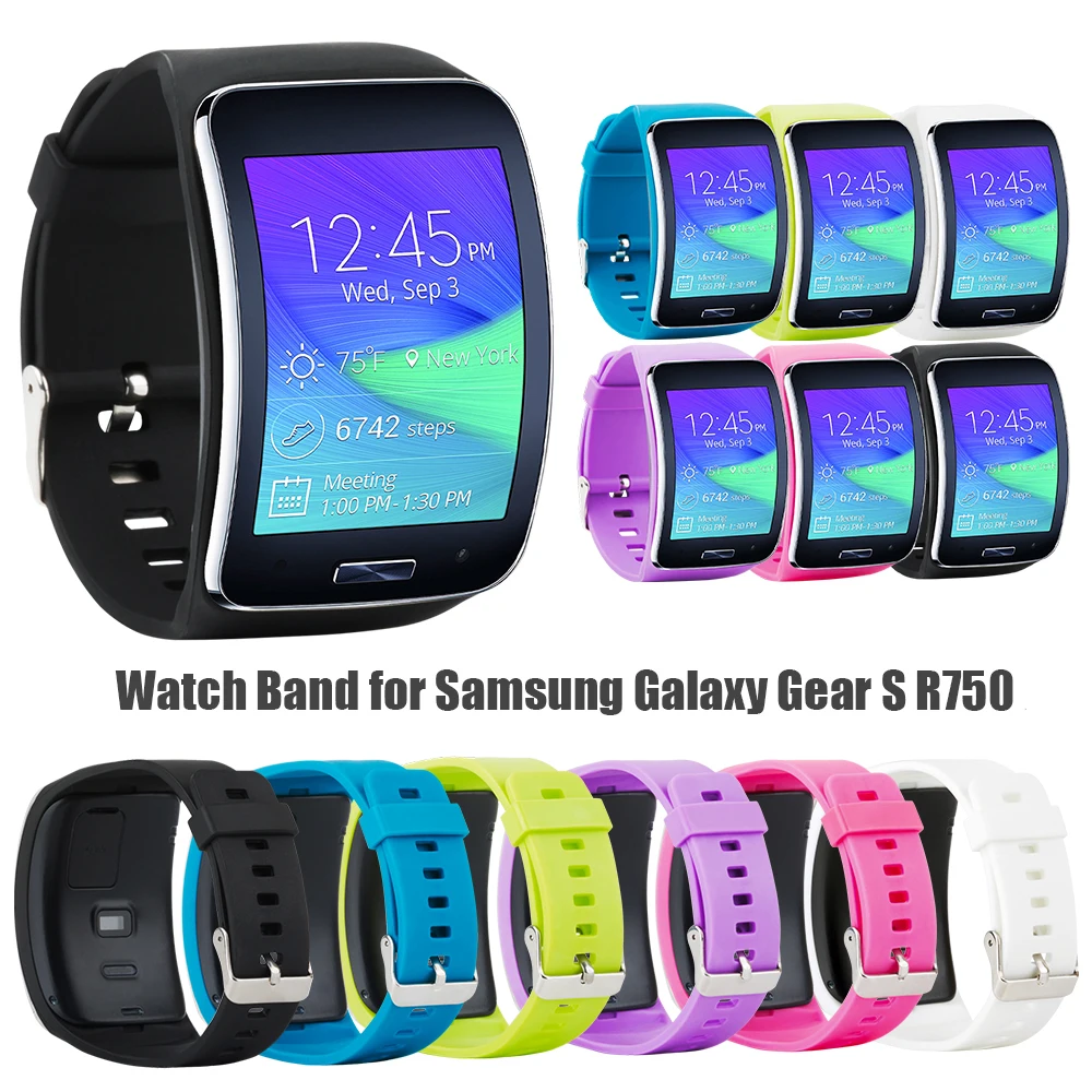 Cinturino Sportivo Per Cinturino Di Ricambio Per Braccialetti In Silicone Samsung Galaxy Gear S R750 Per Accessorio Braccialetto Samsung R750 Correa