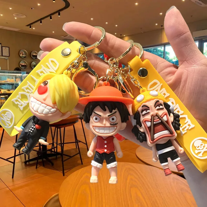 New Cartoon One Piece Key Chain Luffy Zoro Nami Usopp Chopper