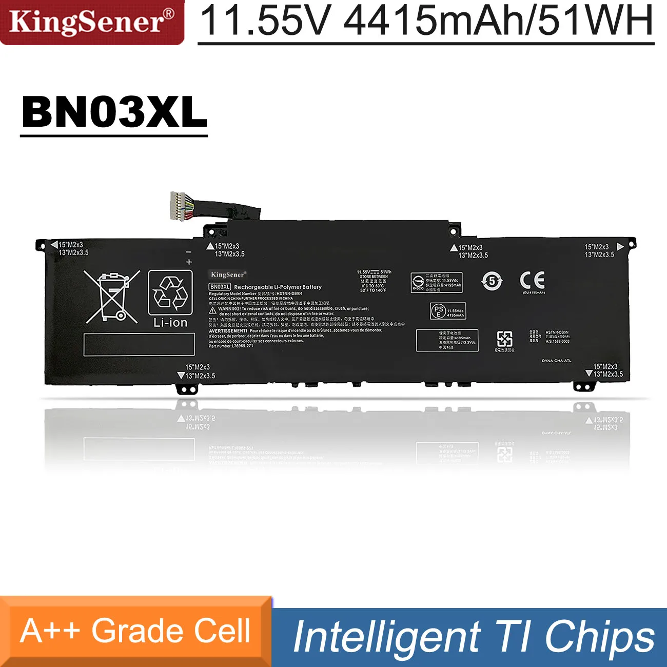 Bateria do Portátil de Kingsener Bn03xl para hp Envy X360 13-ay00001nd Tpn-c145 Tpn-c147 15m-ee0013dx Hstnn-db9n Hstnn-ob1o L77034005