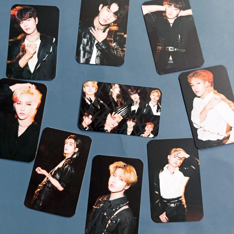 

9 шт./компл. KPOP бродячие дети новый альбом шрамы Фотокарточка Двусторонняя открытка Bang Chan Hwang Hyun-Jin Young-Bok коллекция фанатов