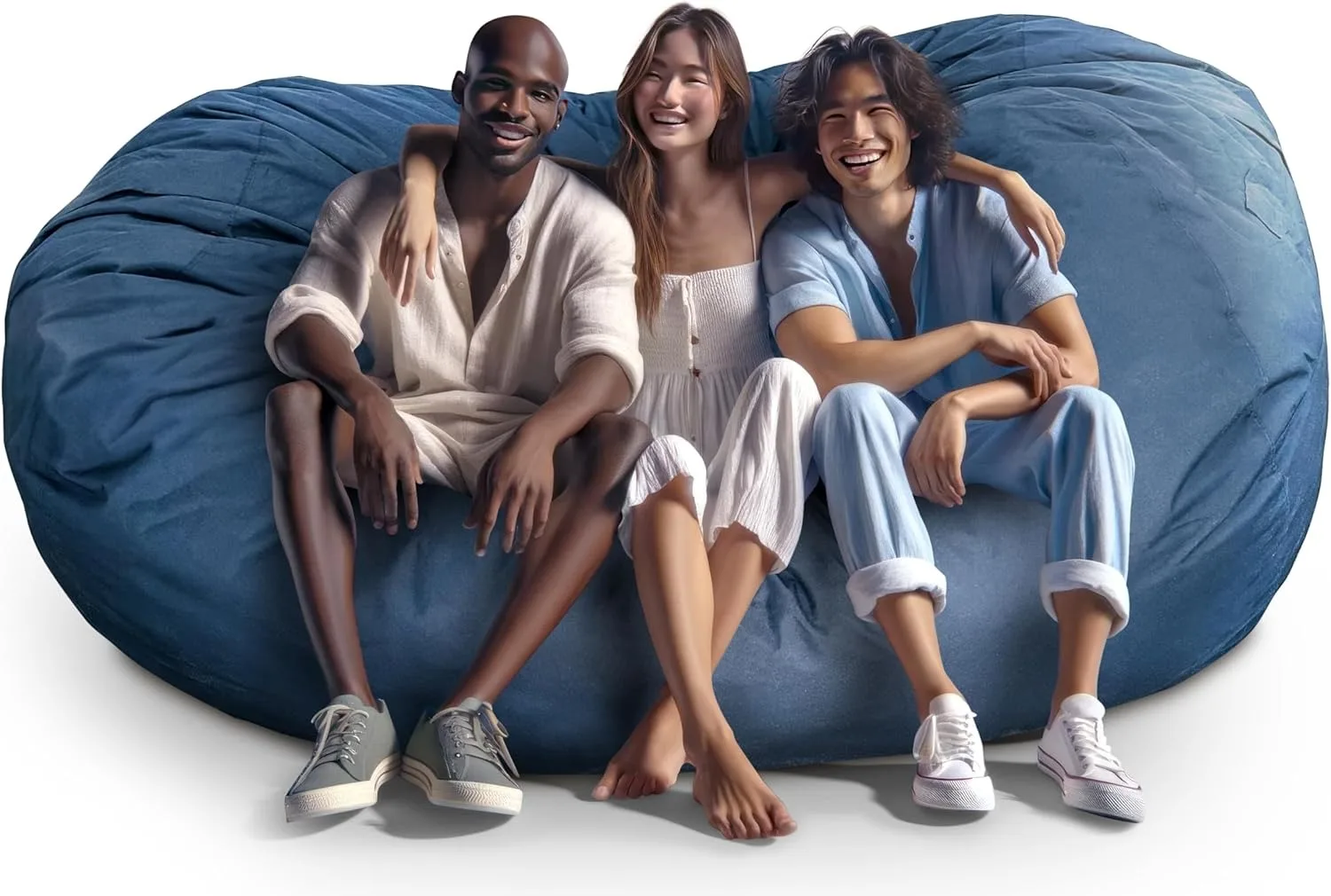 Outdoor/Indoor Bean Bag 7ft. Water-Repellent and Fading-Resistant, Comfortable Sack Chair for Patio, Backyard，Garden, and Home.