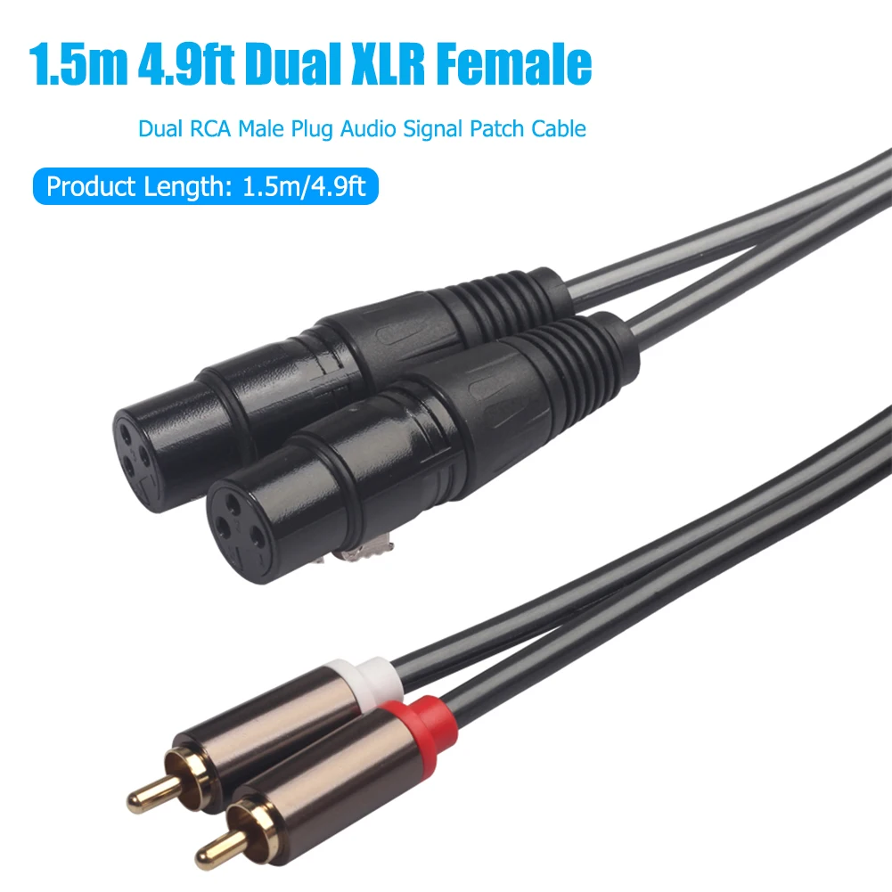 1.5m/4.9ft  XLR - RCA  ˷̴ ձ  ƿ ձ ĳ   ũ ̺  ̾