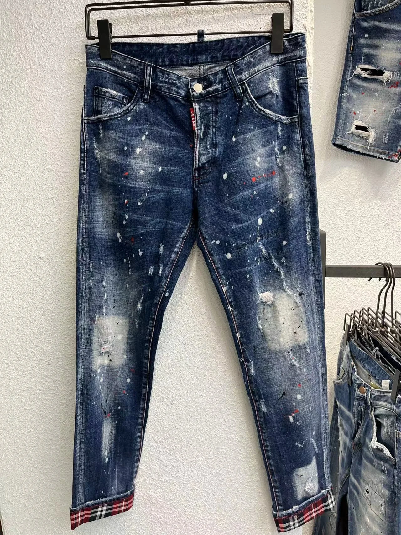 

Fashion zc9639 Men's Jeans 2022 Runway Luxury European Design party style Men's Clothing