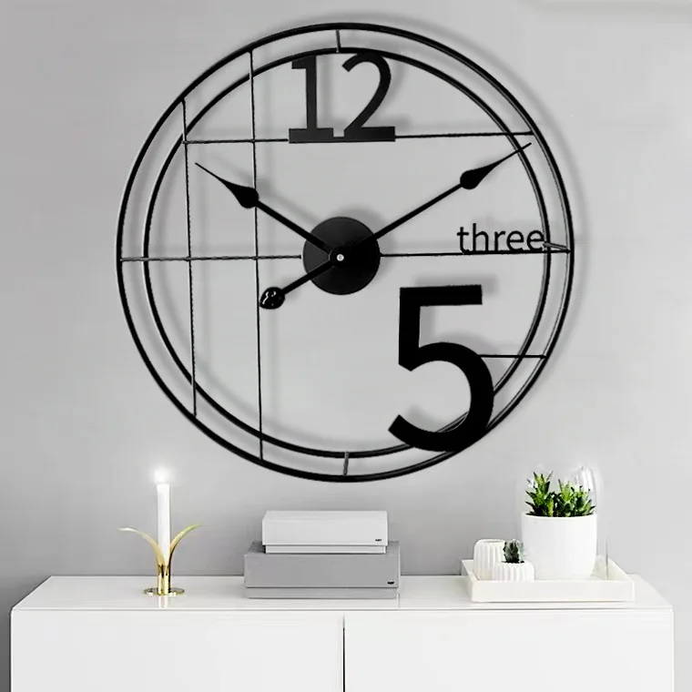 

3D Metal Wall Clock Simple Creative Clock Nordic Home Décor Wall Watch Fashionable Silent Clocks Dropshipping Farmhouse Decor