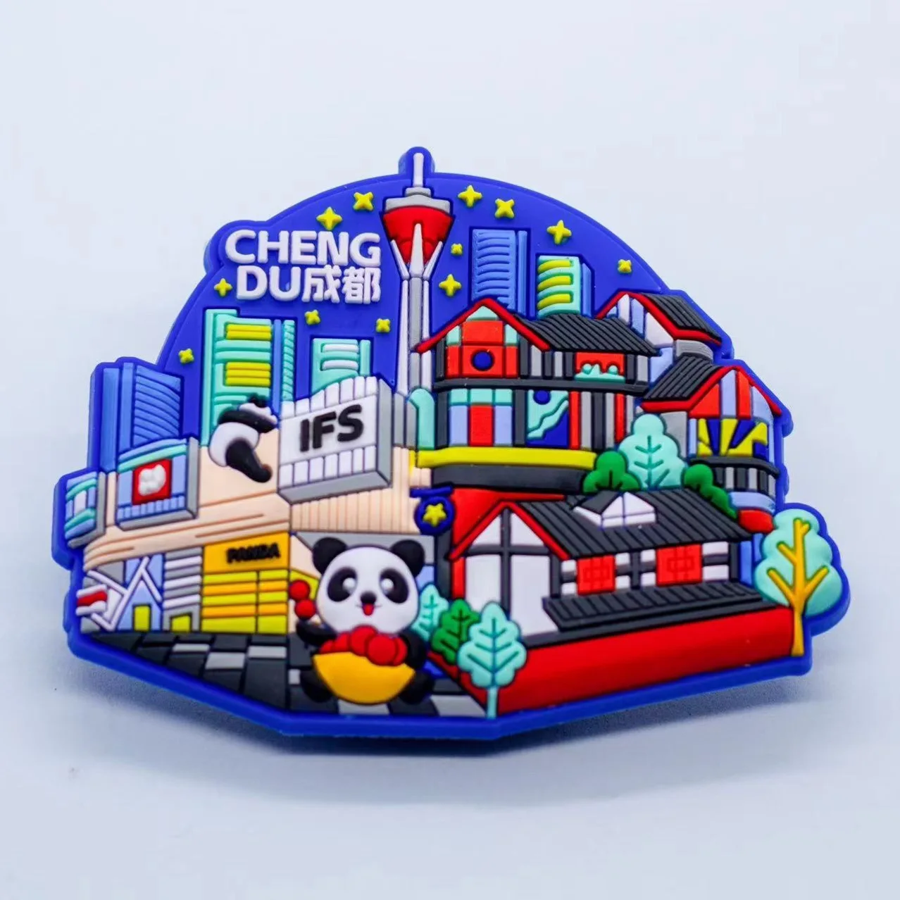 

Рефрижератор Chengdu с резиновыми мягкими магнитными наклейками, туристические сувениры, культурные и креативные подарки