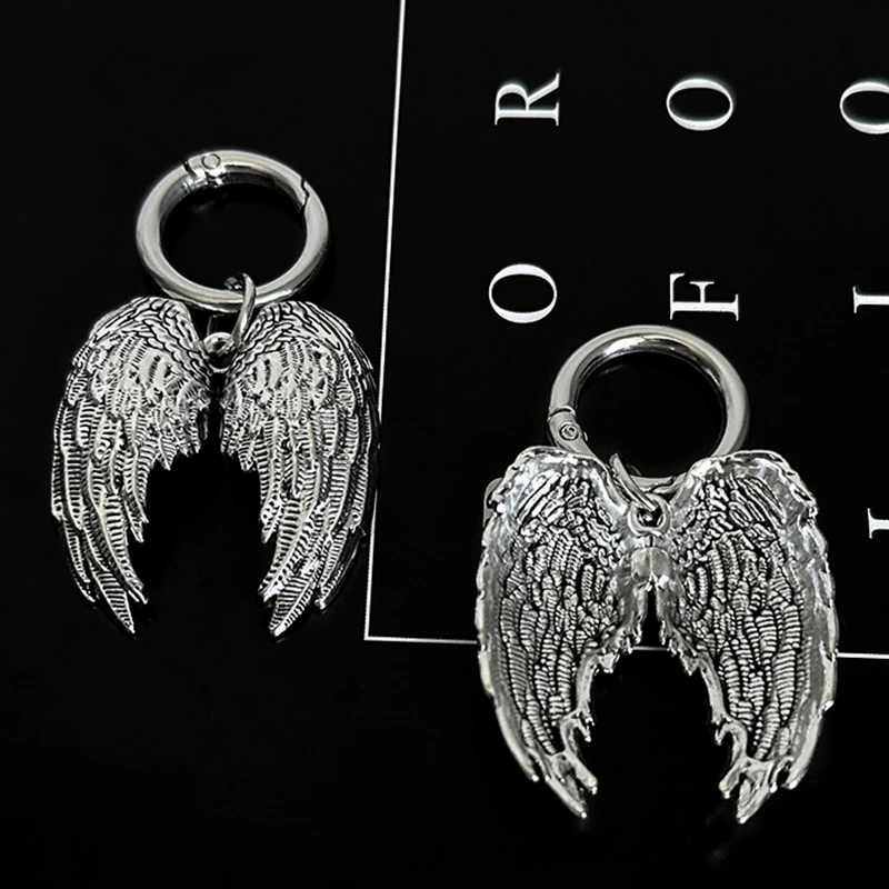 2er-Set Flügel-Schuhzubehör: Abnehmbare Metallschnallen für Stiefel und Schuhe, Fersendekor-Anhänger, DIY Damen-Party-Schmuck, Karabinerhaken, große Flügel – Detail 4