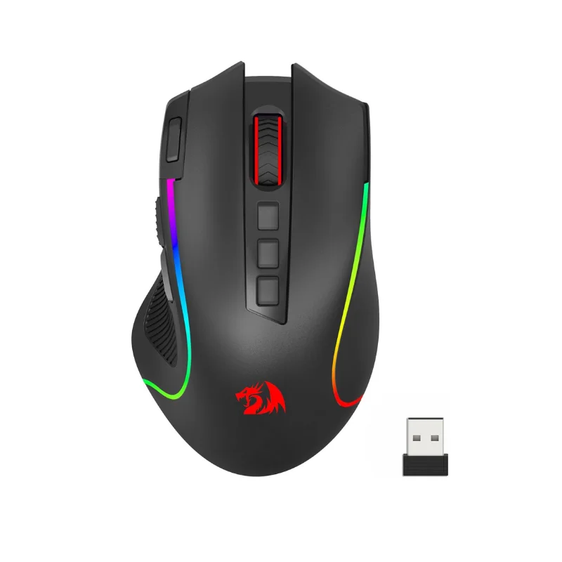 

Redragon M612 PRO BT & 2.4RGB Gaming Mouse, 8000 DPI Wired/Wireless Optical Gamer Mice 11 Programmable Buttons & 6 Backlit Modes