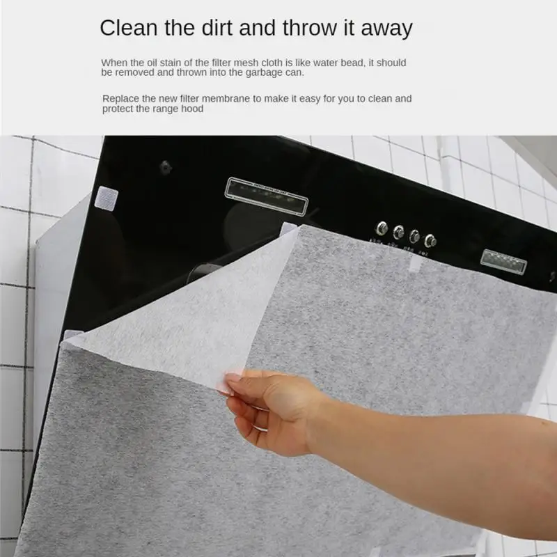Kitchen Tools Not Easy To Burn Oil Filter Paper For Range Hood Point And Break Design Strong Flame Retardancy Easy To Operate