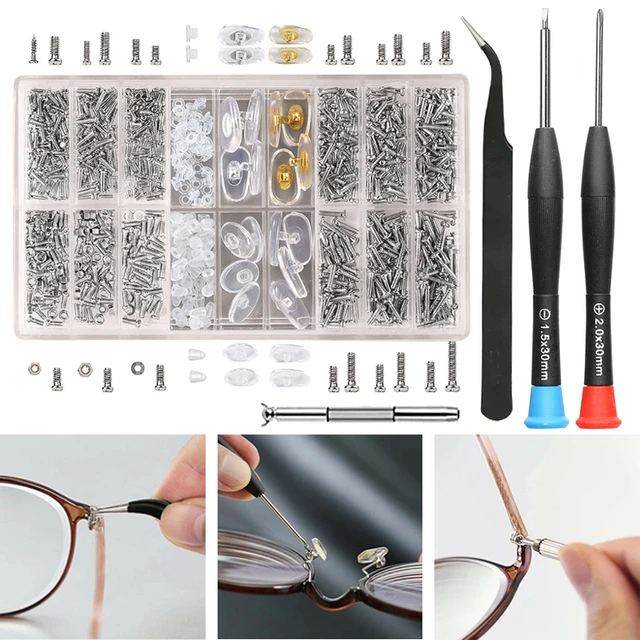 Ensemble De 1100 Vis Pour Lunettes Et Montres Comprenant Des Écrous De Vis,  Des Rondelles De