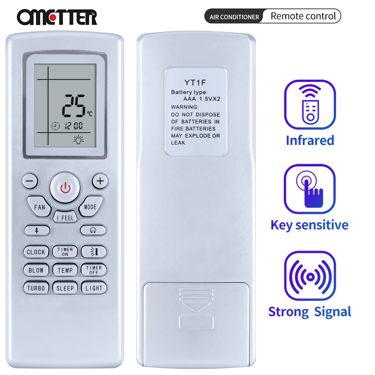 

Новый пульт дистанционного управления YT1F, подходит для Gree, кондиционирования воздуха mcdock Lenndx Aermec YT1FF/YT1F1/YT1F2/YT1F3/YT1F4 Fernbedienung