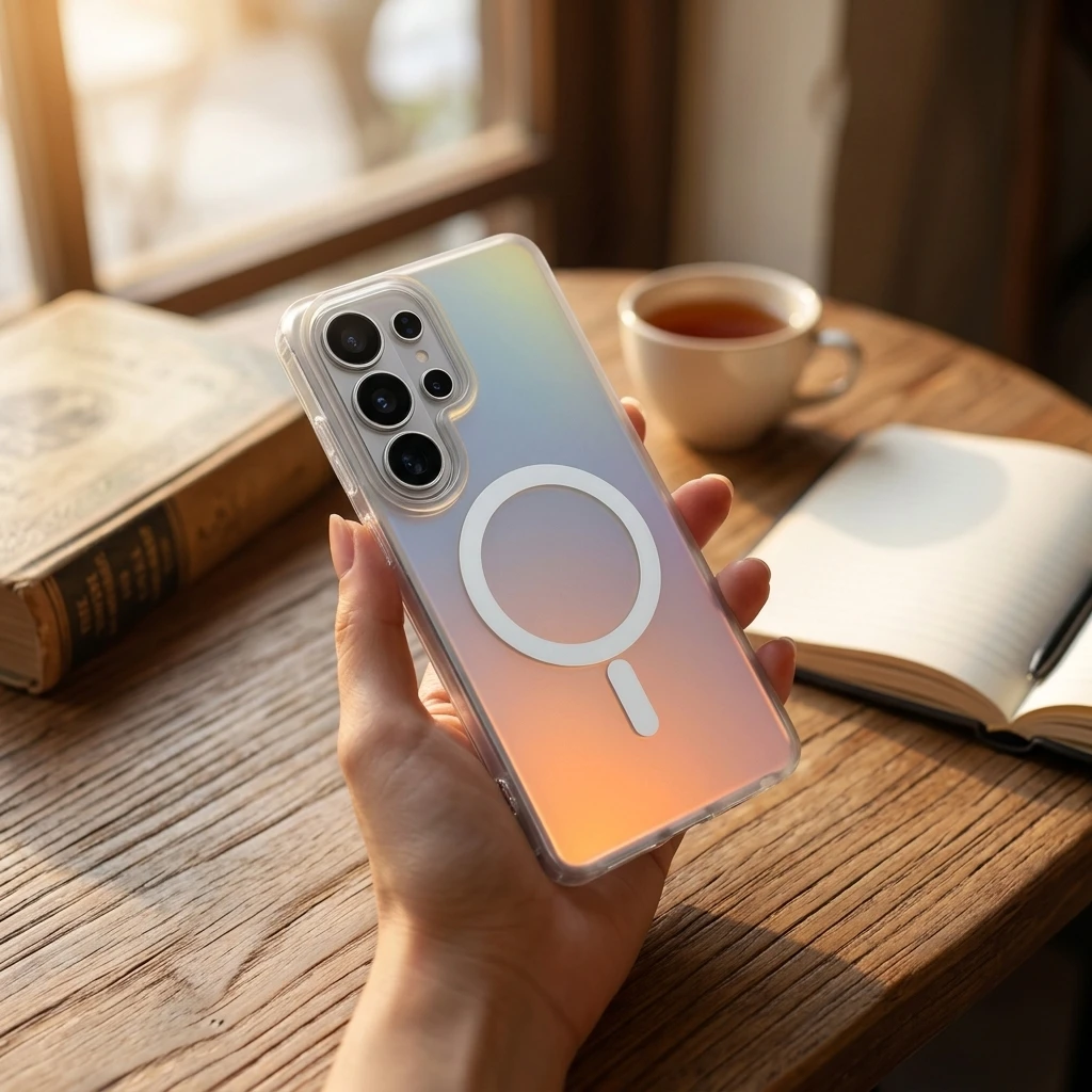 Magnetic Laser Gradient Matte Protective Phone Case