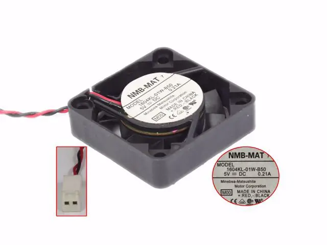 

NMB-MAT 1604KL-01W-B50 M00 DC 5V 0.21A 40x40x10 мм 2-проводной Вентилятор охлаждения сервера