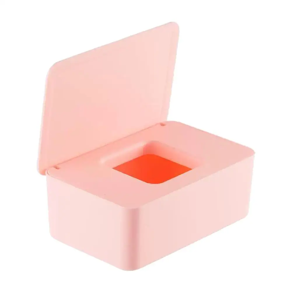 Neue Nass Tissue Box Staubdicht Tücher Spender Tragbare Tissue Box Lagerung Box Mit Deckel Für Auto Home Office Desktop-Organizer F3z0 – Detail 3