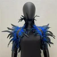 Adjustable Feather Shawl Feather Shrug Shawl Cape for Cosplay Party Stage Performance Adjustable Retro Collar Dancer Costume 2