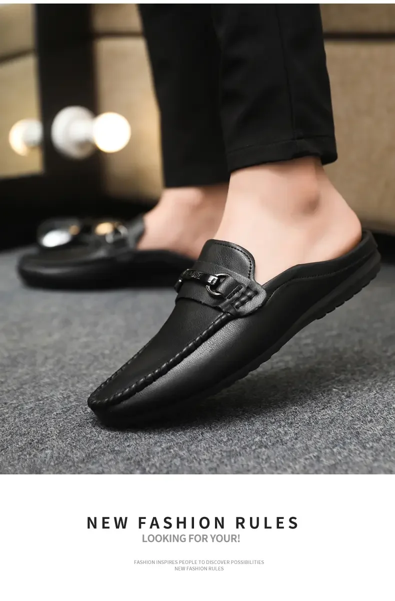 Herren Pantoletten Slipper Als Bequeme Freizeitschuhe Ohne Ferse_voghion.com