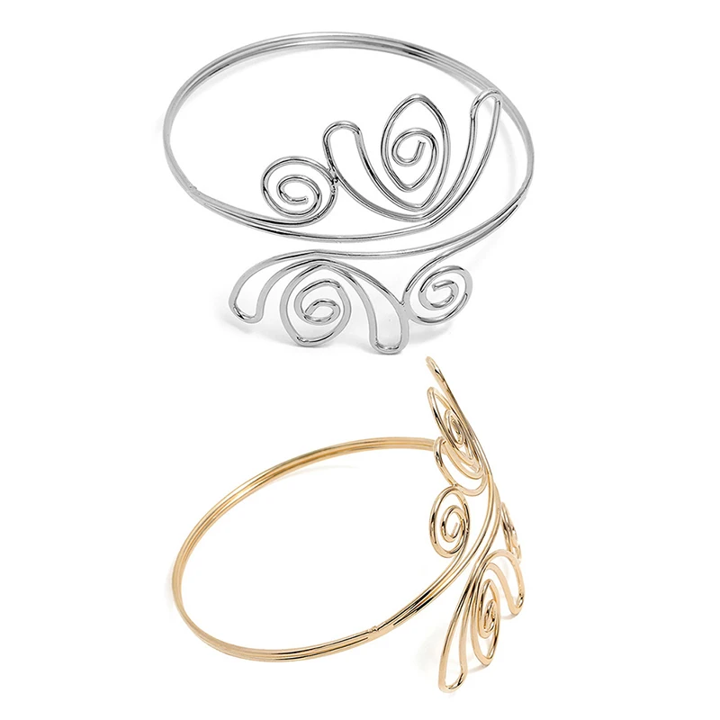 Flower Upper Arm Cuff Bracelets Bangles Armband Hollow Out Cuff Bracelets Bangle 5