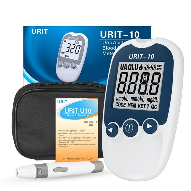  Home Uric Acid Test kit Uric Acid Test Meter Household Uric  Acid Meter kit Includes 25pcs UA Test Strips : Health & Household