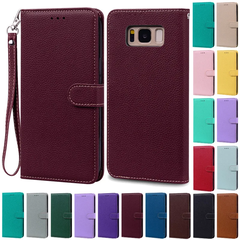 Luxurious Leather Wallet Flip Case for Samsung Galaxy S8 Plus
