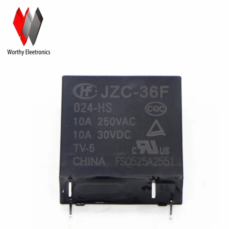 

Free shiping wholesale 10pcs/lot relay JZC-36F-024-HS