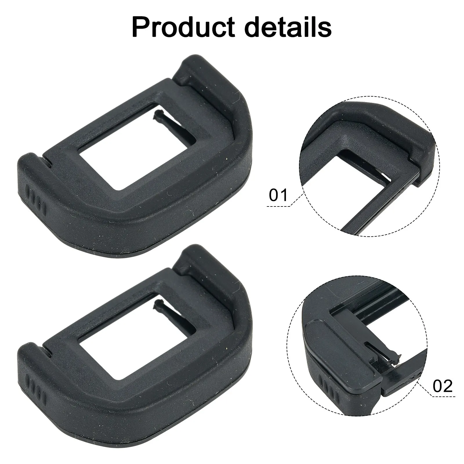 Kit Eyecup Cover Gomma Plastica Accessori Repalcement Per Canon Eos 600D 500D 300D 2 Pezzi Oculare Mirino