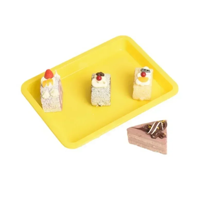 

Rack Kitchen Snack Square Plate Serving Dish Cosmetics Organizer Tray Plastic Storage Tea Trays Breakfast Bread Bathroom