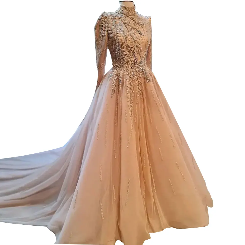 Embellished lace ,evening prom dress, engagement dress, civil wedding -  Afrikrea