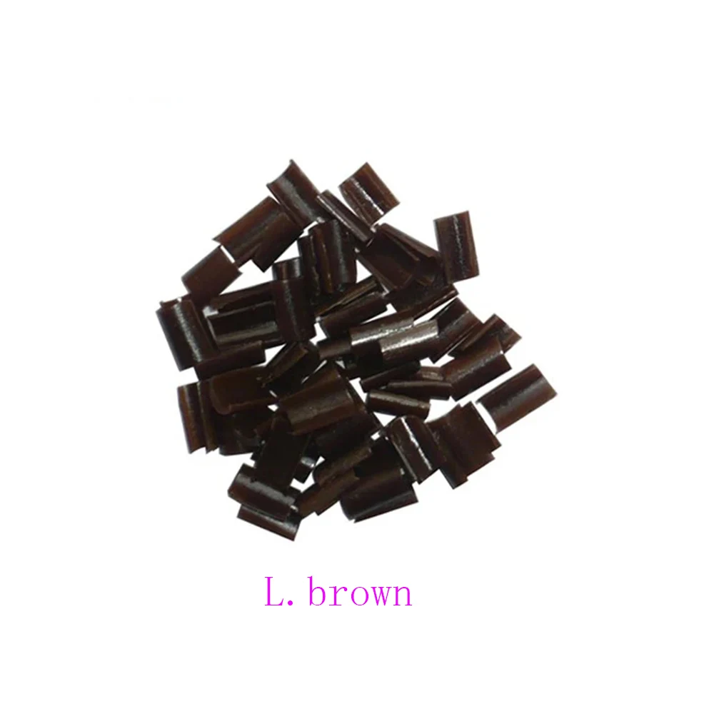 100pcs Glue Nail Tip Keratin Nail Tip for hair extension tools Strong adhesive / Black Brown L-Brown Blonde Transparent